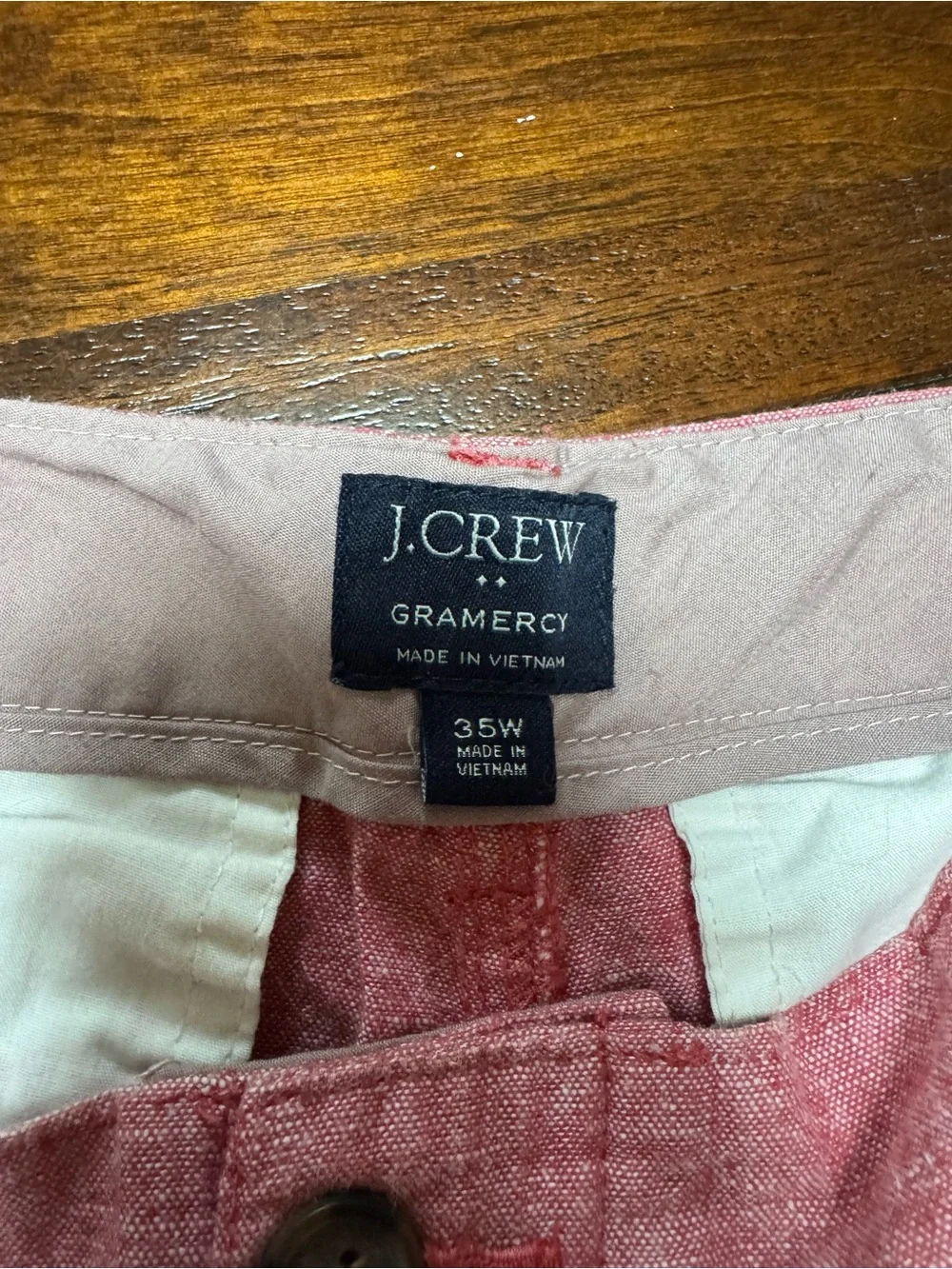 J. Crew Men’s Heathered Red Flat-Front Shorts